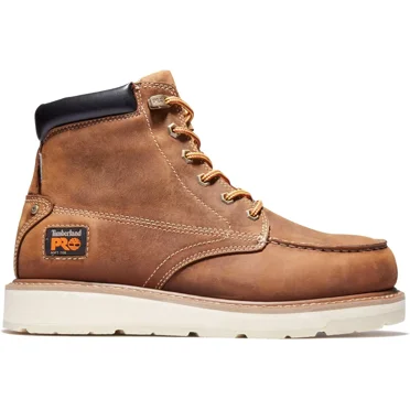 Timberland PRO Men's Gridworks 6-Inch Soft Toe Waterproof Industrial Work Boot, Brown/Golden Brown, Size M 12