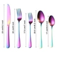 thumbnail image 5 of 60-Piece Rainbow Matte Stainless Steel Flatware Sets with Rainbow Matte Stainless Steel Handles, Service for 4, 5 of 5