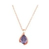 Rose Gold Plated Over Sterling Silver Amethyst Pendant