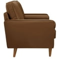 thumbnail image 5 of Loveseat Sofa, Tufted, Brown, Faux Leather, Living Room Lounge Cafe Lobby Hospitality Restaurant, Modern Contemporary, HB37337, 5 of 9
