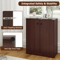 thumbnail image 4 of Giantex 2 Door Storage Base Cabinet, Freestanding Floor Cabinet, Kitchen Cupboard Storage Organizer, Brown, 4 of 8