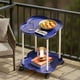 thumbnail image 5 of Mesita auxiliar con estantería de almacenamiento | Carrito móvil de mesa de centro | Rack de almacenamiento utilitario rodante | Mesa de apoyo de plástico multifuncional para dormitorio, salón, 5 of 6