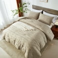 thumbnail image 4 of Davulos King Comforter Set - Khaki Comforter, Boho Tufted Shabby Chic Bedding, 3 Pieces Vintage Farmhouse Bed Set for All Seasons, Fluffy Soft Bedding with 2 Pillow Shams, 4 of 10