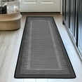 thumbnail image 4 of Washable Striped Area Rug, Non-Slip Black Berber Stripe Rugs for Living Room, Low Pile Minimalist Floor Carpet Rugs Large Modern Rug for Bedroom Dining Room Home Office, 4 of 6