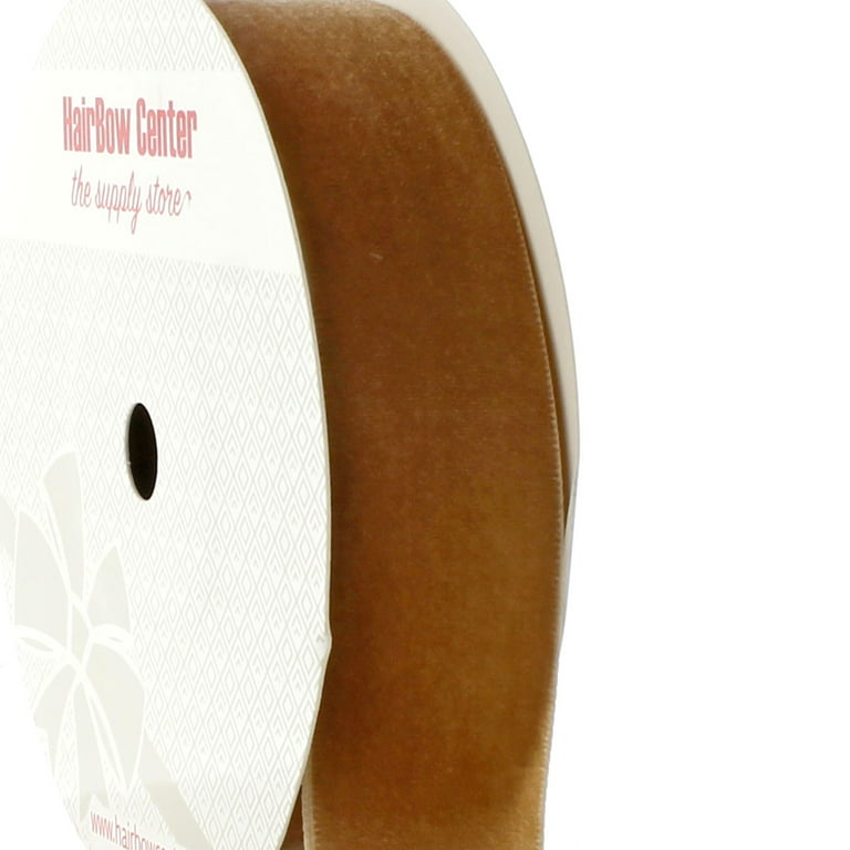 Brown Velvet Ribbon, in 3/8 inch width - The Weed Patch