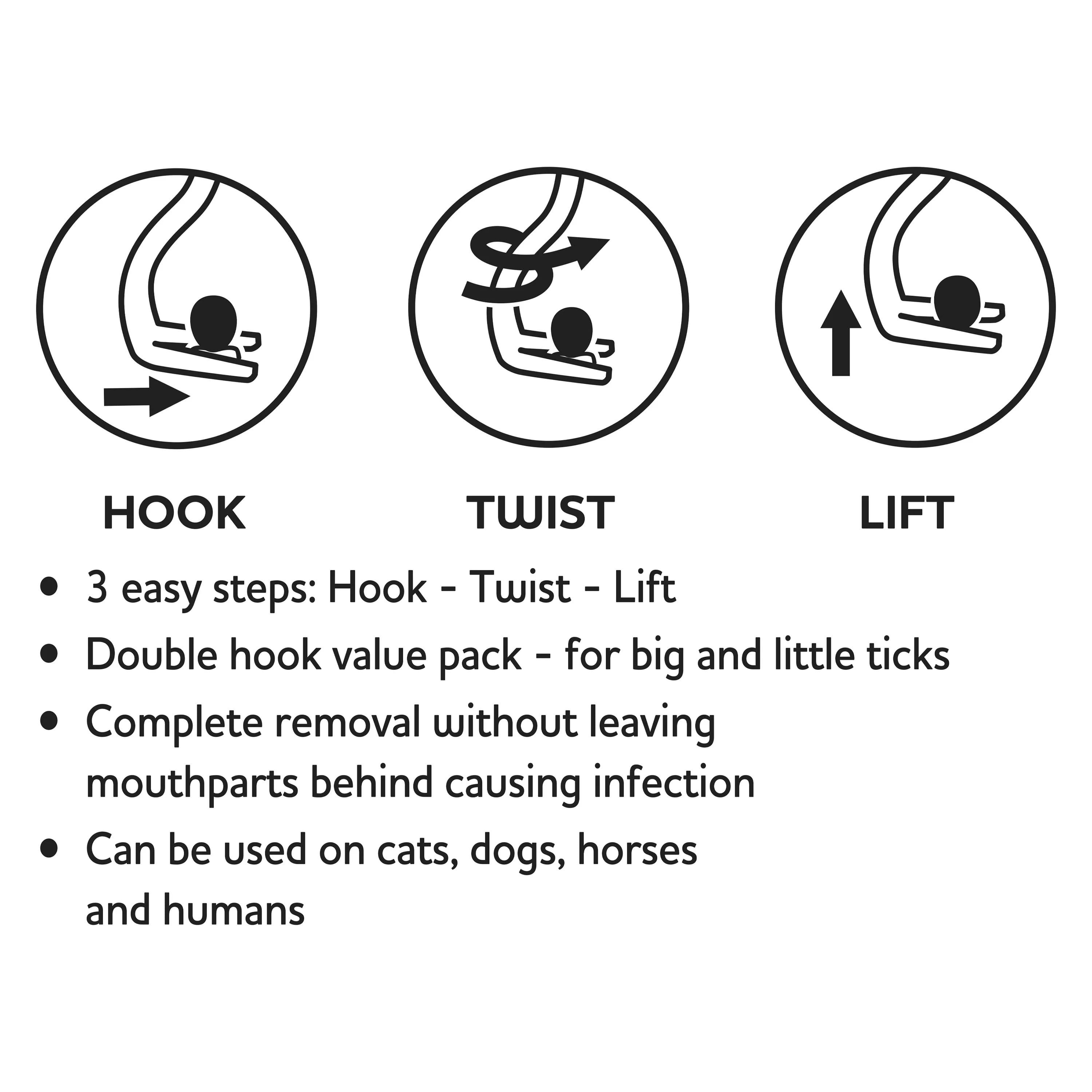 Vibrant Life Medium and Large Tick Removers, 2 Pack