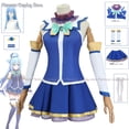 thumbnail image 2 of Nuevo Aqua Cosplay Anime Kono Subarashi Sekai Ni Shukufuku Wo disfraz peluca Konosuba fiesta de Halloween falda Top mangas medias conjunto, 2 of 4