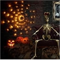 thumbnail image 4 of Luces LED de tela de araña para Halloween, diseño de atmósfera para interiores y exteriores, Festival de luces de cadena de Halloween fantasma (control remoto USB) Adepaton WLJ-1556, 4 of 5