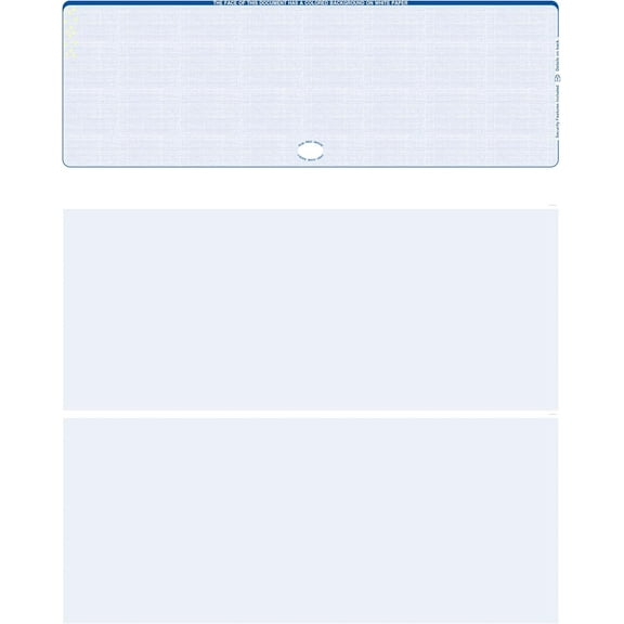 Blank Laser Checks - Top Position Blue 500 - Software Compatible