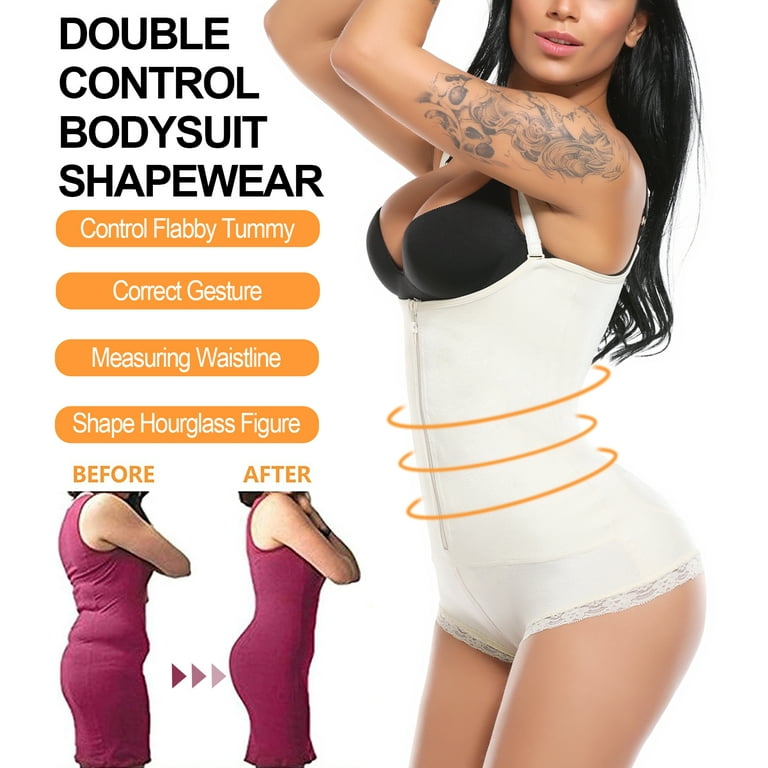 SHAPEVIVA Shapewear for Women Waist Trainer Underbust Bodysuit Tummy  Control Fajas Colombianas Full Body Shaper Butt Lifter Thigh Slimmer 