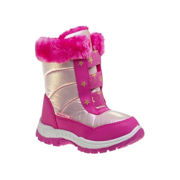 Rugged Bear Girls Synthetic Slip-on Snow Boots