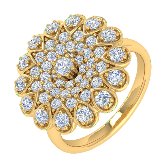 1 Carat Diamond Ring Band in 10K Yellow Gold (Ring Size 4.25)