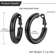 thumbnail image 5 of U7 Chunky Hoop Earrings for Women Stainless Steel Jewelry Black Large Earring 30mm Birthday Christmas Gift for Daughter Wife, 5 of 6