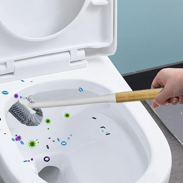 Xihbxyly La Oferta de Hoy Cepillo para Inodoro con Capacidad para 2 Tips Of Cepillos, Cepillo de Goma And Cepillo de Hendidura, Cepillo para Inodoro Que Limpia Cada Rincón Del Inodoro