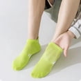 thumbnail image 4 of VV AVEORS Extra Large Unisex Cotton Ankle Socks Thin Soft Casual Athletic Low Cut Socks With Tab For Men Women Green One Size, 4 of 4
