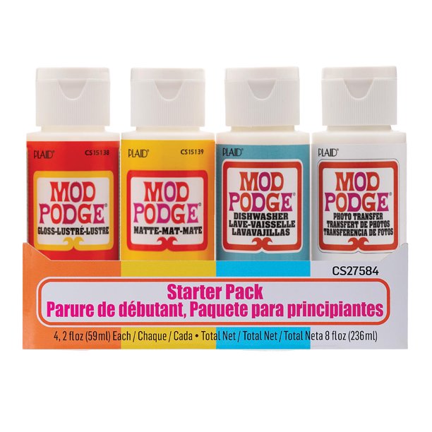 Mod Podge 4 Piece Decoupage Starter Pack, 2 fl oz