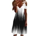 thumbnail image 2 of TIMIFIS Robe T-Shirt Décontractée d'Été pour Femmes, Robe Soleil Évasée, Couvre-Maillot de Bain de Plage - Été, 2 of 5