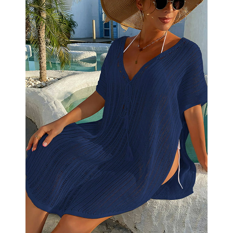 Plus Size Swimsuit Cover Up for Women Summer Sexy Seethrough Knitted  Bathing Suit Cover Up Beach Swim Cover Up Shermie 