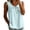 Light Blue, variant on Womens Tank Top Peter Pan Collar Sleeveless Button Textured Casual Summer Cute Camisole Blouse