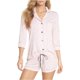 thumbnail image 1 of PJ Salvage Camisa de pijama con botones florales para mujer, rubor M, 1 of 1