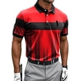thumbnail image 2 of Zysthvn Golf Summer Shirts for Men Casual Polo Summer Mens T Shirts Athletic Turn Down Collar Short Sleeve Printed Tops, 2 of 5
