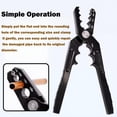 thumbnail image 4 of Copper Tube Rounder, Flat Tube Repairer Pliers, Manual Copper Tubing Repair Tool with 6 Hole - for 1/4", 3/8", 1/2", 5/8", 3/4" 7/8" Aluminum Pipe, 4 of 7
