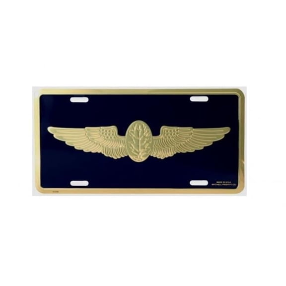 U.S. Navy Medical Service Corps Blue with Gold Imprint License Plate