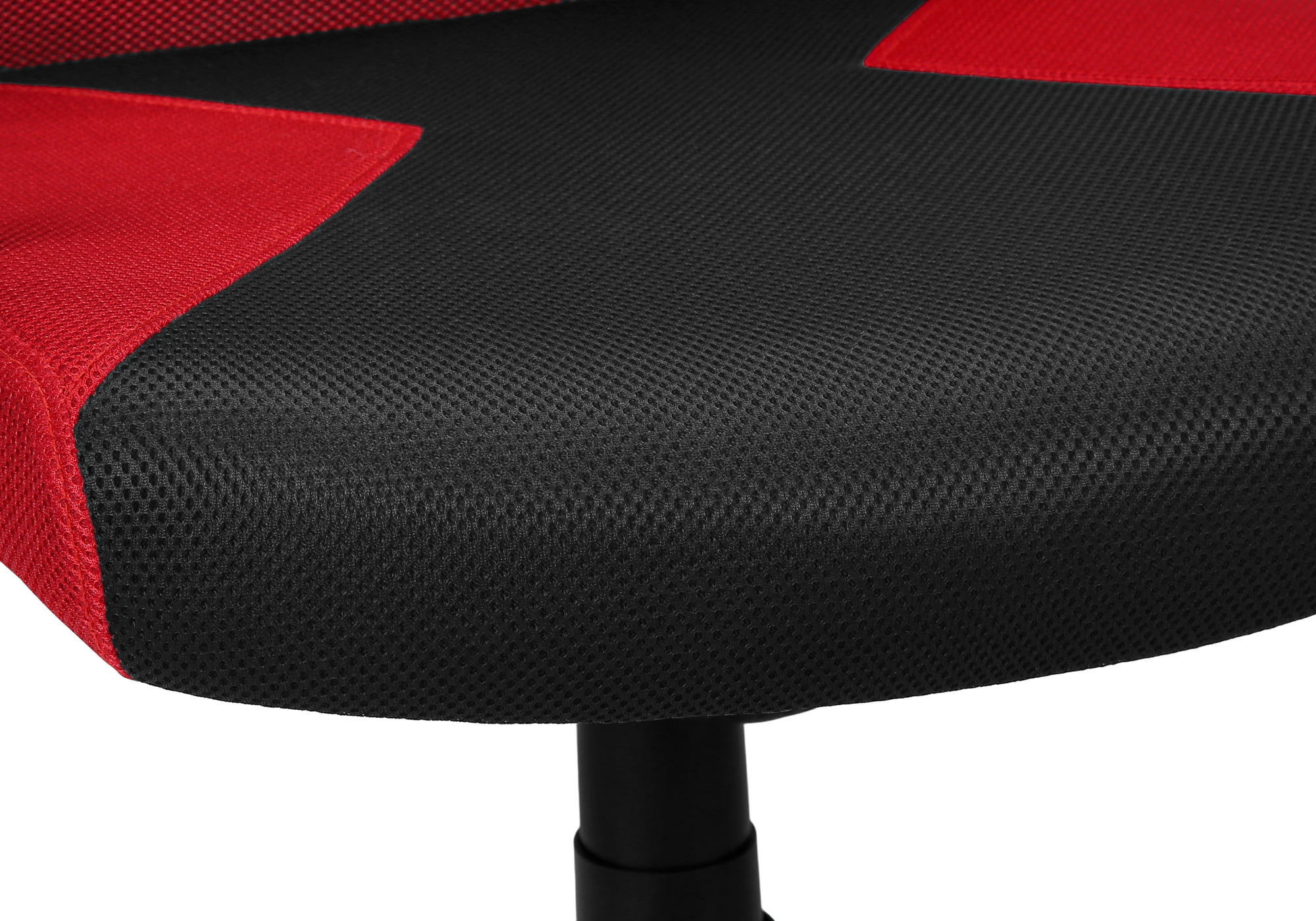 Monarch Specialties - Chaise De Bureau, Hauteur Réglable, Pivotant, Ergonomique, Accoudoir, Bureau Informatique, Travail, Maille Rouge, Métal Noir, Contemporain, Moderne