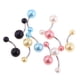 thumbnail image 4 of 10 piezas Piercings corporales Joyas coloridas Botón Barra de del del vientre, 4 of 7
