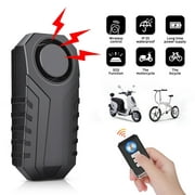 Ouspow Bike Alarm Lock with Remote Controller,Bicycle IP55 Waterproof Anti-theft Security Accessories,Black