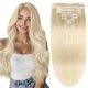 thumbnail image 1 of Extensiones de pelo con clip FIPOHIRA Platinum Blonde 40 cm 90 g, 1 of 9