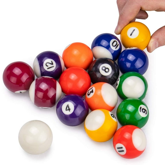 Felson Billiard Supplies Mini Pool Balls | 1.5" Balls Fit Tabletop & Freestanding Miniature Billiards Tables | Real Resin Balls Perform Like Full Size Balls