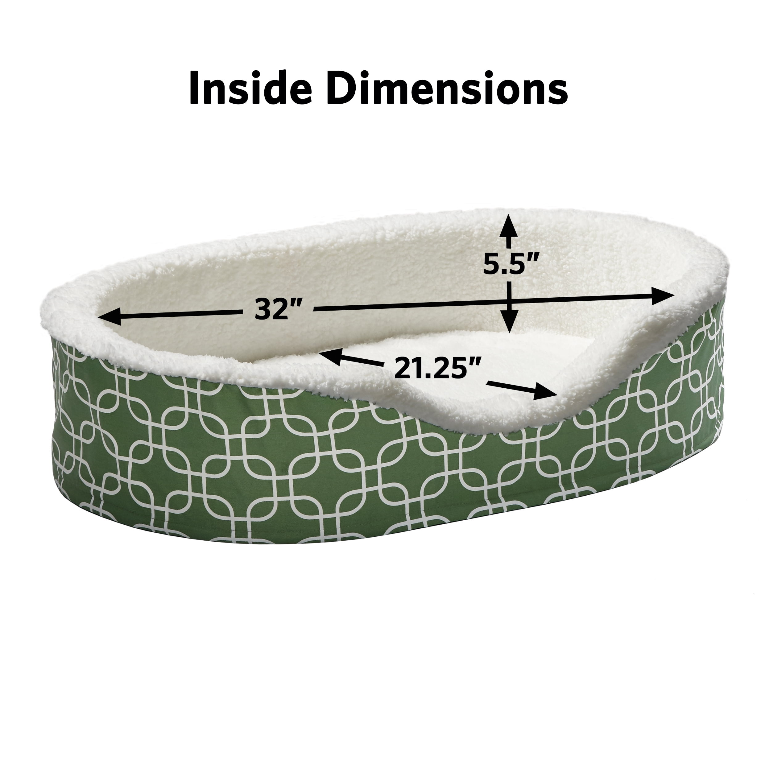 MidWest Homes for Pets QuiteTime Teflon Nesting Dog/Cat Pet Bed, Green, 36 in