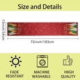 thumbnail image 5 of Christmas Table Runner Linen Red Snowflake Winter Table Runners with 8 Colorful Trees,Xmas Dinner Holiday Theme Table Kitchen Dining Table Decor （13 x 72 Inch）, 5 of 6