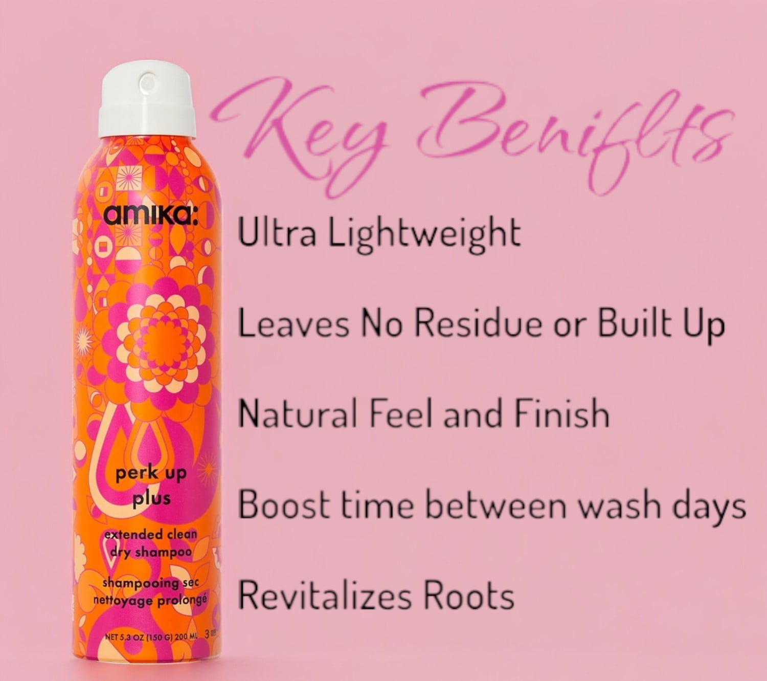 Amika Perk Up Plus Extended Clean Dry Shampoo 5.3 oz.