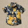 thumbnail image 2 of XXWXYD Boys Tropical 𝐇awaiian Shirt Short Sleeve Button Down, Beach Top for Kids Youth, Quick-Dry Casual Summer Shirt 4-12 Years, 2 of 3