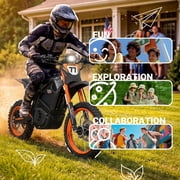 X-Pro E-Hawk 3500W Electric Dirt Bike for Adults & Teens - Powerful Brushless Motor with 14/12 Off-Road Tires!
