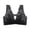 Black, variant on Womens Seamless Daisy Bras No Underwire Push Up Front Closure Bralette Full Coverage Comfortable Bra Breathable T Shirt Daily