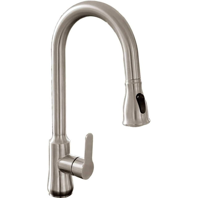 Vanity Art F80024 BN Pull Out Kitchen Faucet&#44; Brushed Nickel - 17.1 x 8.1 x 2.4 in.