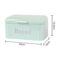 thumbnail image 4 of Vintage Bread Box Cupboard Iron Snack Desktop Finishing Dust-Proof Storage Bin Keeper Food Kitchen Shelf Decor Blue, 4 of 6