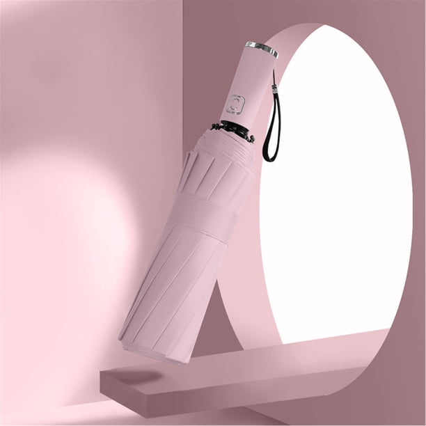 Xihbxyly Paraguas Plegable Invertido, Resistente Al Viento, 12 Varillas de Resina, Banda Reflectante para Mayor Visibilidad, Sistema de Apertura y Cierre Automático, Diseño Compacto para Viajes, Idea