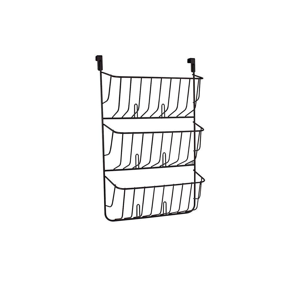 Lid Holder, Storage Organizer, Over the Door, Bronze, Three