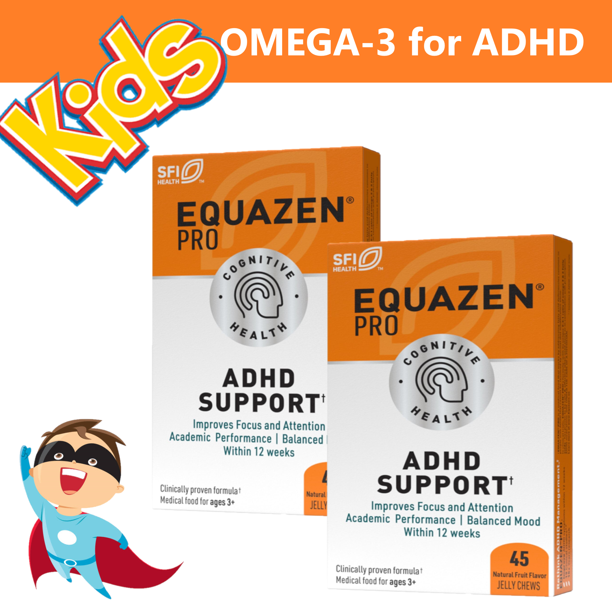EQUAZEN PRO (2 PACK) Support Kids with ADHD Supplement Omega3 for