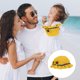 thumbnail image 3 of KAKOWELY 1 sombrero de playa de paja tejida con girasoles para niños, sombrero de protección solar para niños., 3 of 4