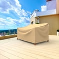 thumbnail image 3 of Budge Small Beige Patio Outdoor Loveseat Cover, Sedona, 3 of 11