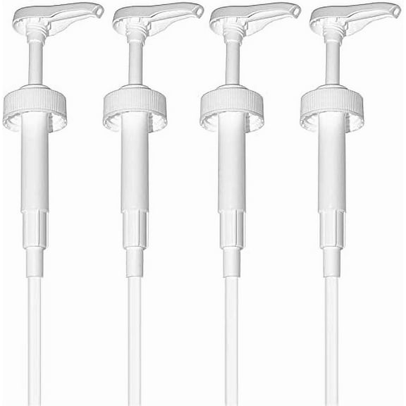 Gallon Pump Dispenser - for Plastic or Glass Bottles – Heavy-Duty Leak Proof for Commercial and Household Use - Plastic Pump for 1 Gallon Jug – Non-BPA Plastic (Pack of 4)