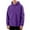 Purple, variant on Men's Fleece Pullover Hoodies Casual Midlayer Block Hooded Sweatshirt with Hidden Pockets Purple M
