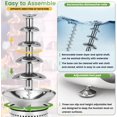 thumbnail image 3 of Commercial Chocolate Fountain 5 Tiers 13.2 Lbs Nacho Cheese Fountain Stainless Steel Hot Fondue Fountain Machine for Bakery, Party, Gathering, Wedding, Rental, Knob Control, 3 of 5