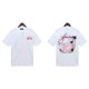 thumbnail image 1 of En el camino AMIRI 24SS Cómoda vida paraíso patrón impreso algodón cuello redondo suelta casual hombres y mujeres de manga corta TBlanco, 1 of 5