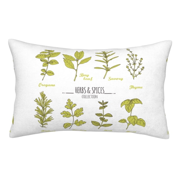 Balery Herbs and Spices Funda de Cojín Estampada, Regalos para Mujeres, Regalos de Amor para Ella, Regalos para Novia o Esposa, Funda de Almohada-20"x30"